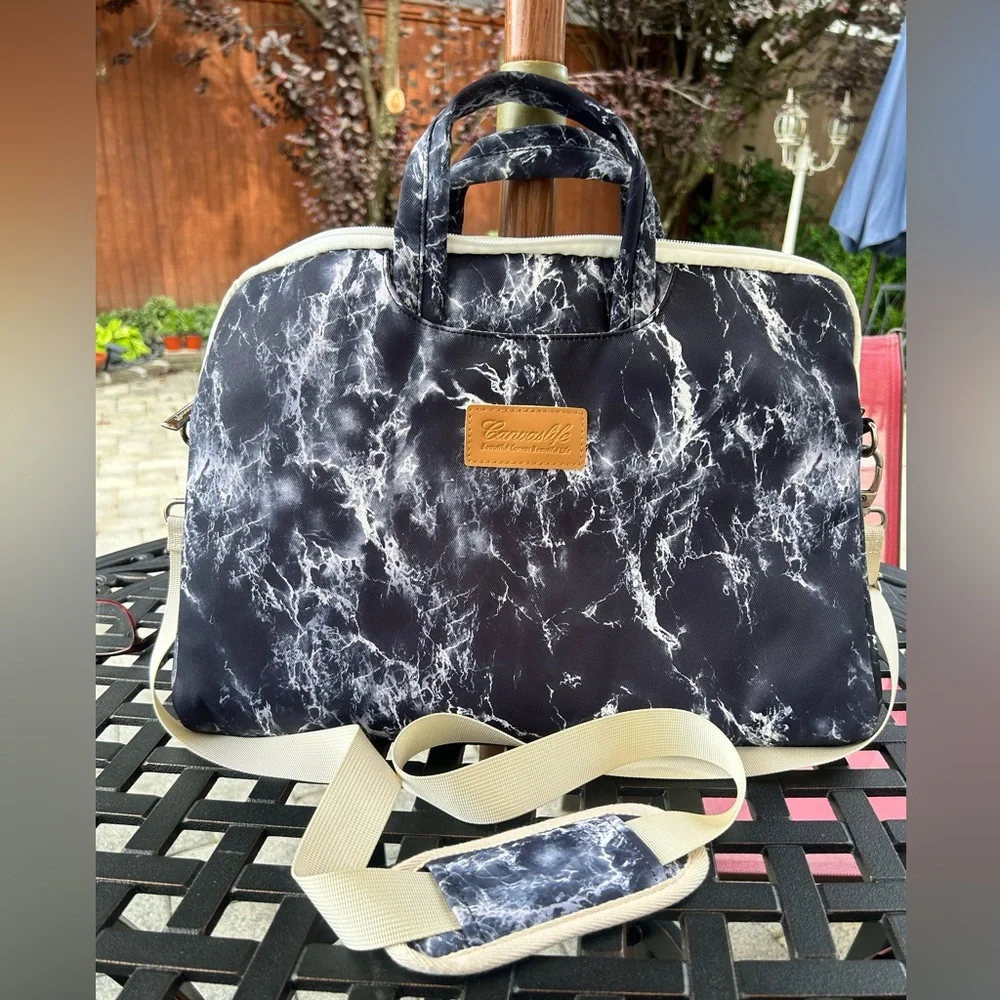 Canvas Life Laptop Bag with Detachable Shoulder Strap